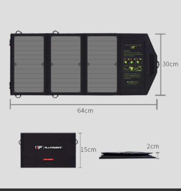 Chargeur solaire étanche, sac pliable, chargement de téléphone portable