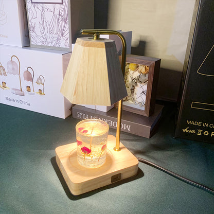 Lampe de fusion de cire d’aromathérapie entièrement en bois avec USB