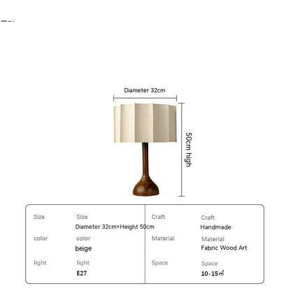 Lampe de table en bois massif de style japonais pour salon