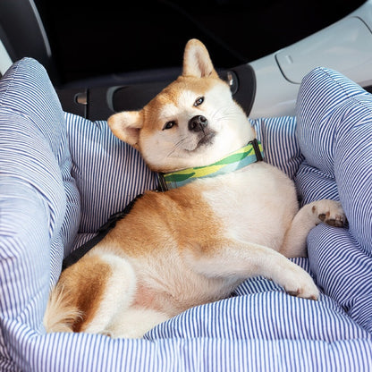 Perrera para coche, asiento de copiloto para mascotas, salida multiusos