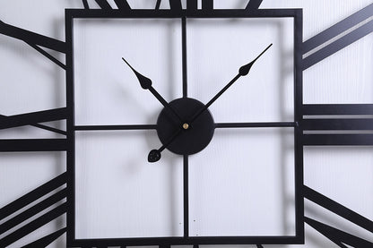 Creative Square Roman Metal Decorative Clock