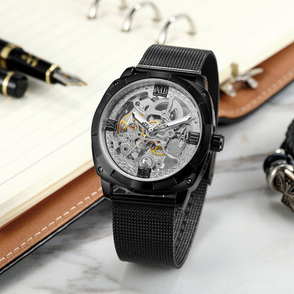 Reloj mecánico automático Reloj de mesa para hombre