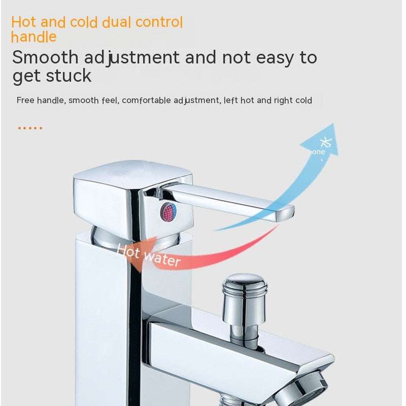 Home Bathroom Dual-purpose Washbasin Hot And Cold Single-hole Faucet Shower