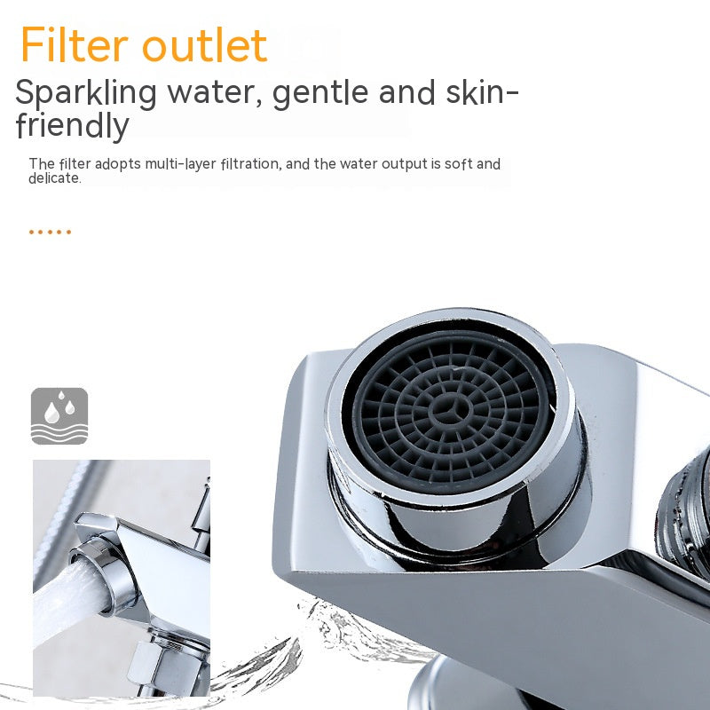 Home Bathroom Dual-purpose Washbasin Hot And Cold Single-hole Faucet Shower