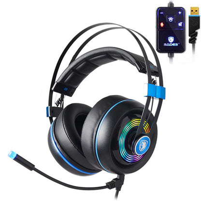 Casque à commande filaire avec son stéréo Surround coloré