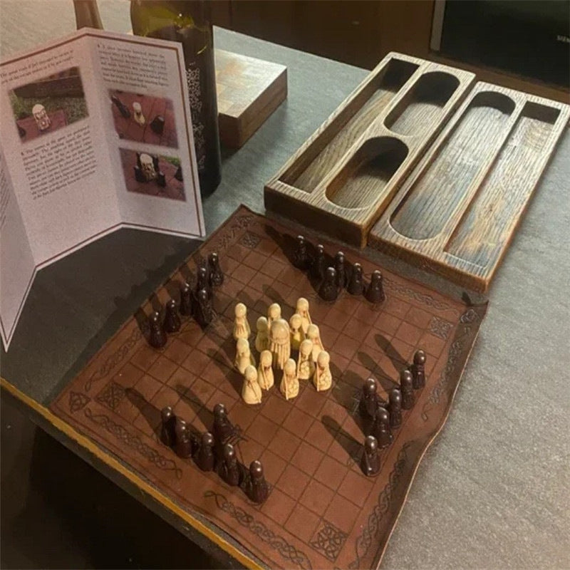 Table du roi d'échecs Viking, artisanat en résine, ornements de décoration intérieure de la maison