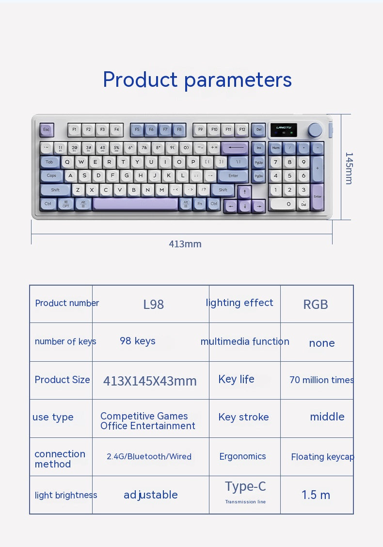 Teclado inalámbrico Bluetooth Mute Teclado de oficina para deportes electrónicos