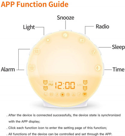 Simulation Nature Sounds Sleeping Light Alarm Clock