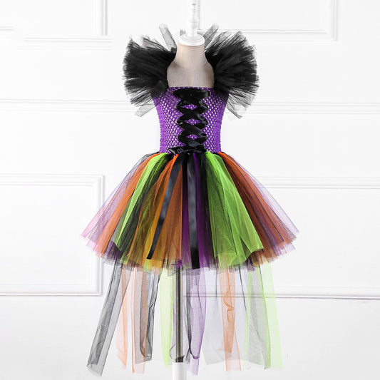 Robe de sorcière d'Halloween pour fille