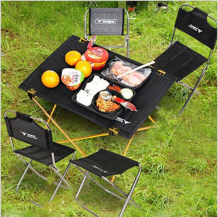 Outdoor camping small folding table aviation light aluminum alloy portable picnic table