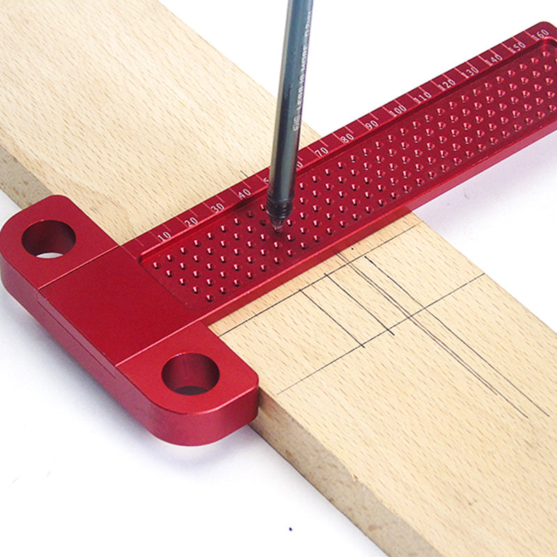 T-shaped Ruler Hole Marking Ruler Drawing Mark Marking