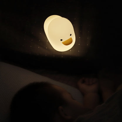 Luz Led nocturna de silicona con dibujos animados de pato opaco, luz nocturna de silicona con carga USB, regalos de vacaciones para habitación de niños, mesita de noche y dormitorio 