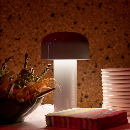 Designer Mushroom Table Lamp Night Light Portable Cordless Touch Rechargeable Decor Lamp USB Bedside Lamp Desktop Lamp