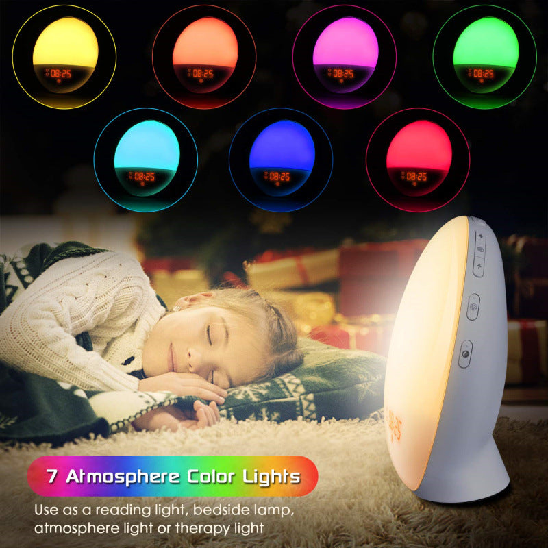 Simulation Nature Sounds Sleeping Light Alarm Clock