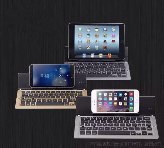 Compatible avec Apple, Compatible avec Apple , Universel Sclim En Aluminium Pliable Sans Fil Bluetooth Clavier Pour IOS Windows Android Tablette Ou SmartPhone Pour iPad Samsung