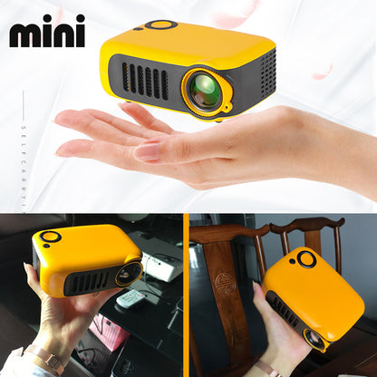 Mini projecteur portable 800 Lumens Eye-Care 1080p LCD 50,000 heures de durée de vie de la lampe Home Cinema Vidéoprojecteur