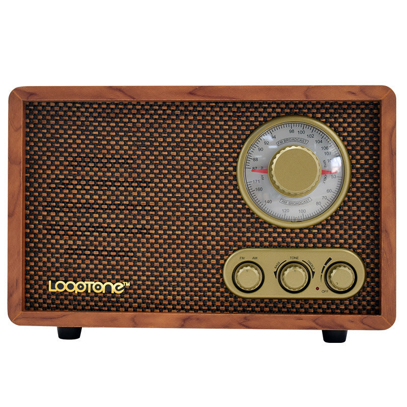 Radio Bluetooth casera semiconductora antigua de madera