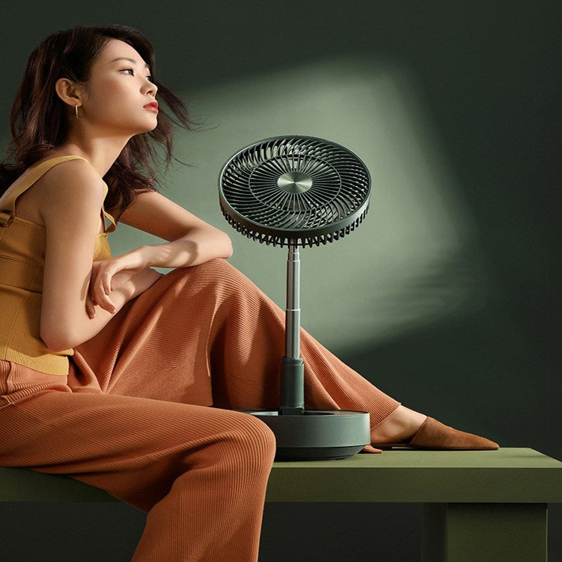 Ventilador eléctrico de piso de almacenamiento, ventilador eléctrico grande recargable pequeño con Control remoto de escritorio para el hogar