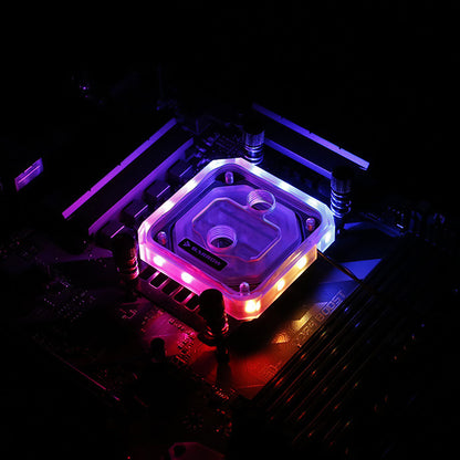 Jet type micro water channel CPU water cooling head