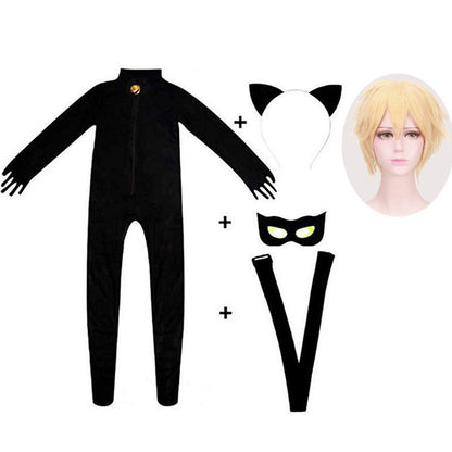 Costume de chat noir d'Halloween pour enfants