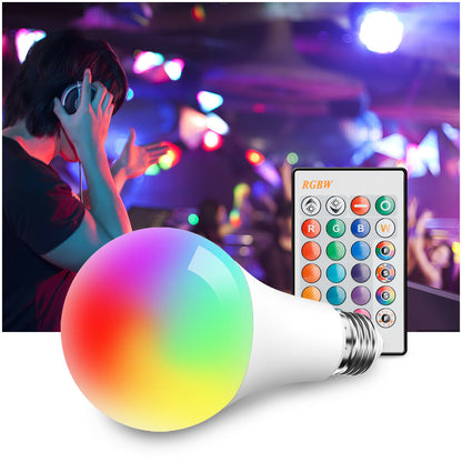 Ampoule LED 15W RGB, télécommande sans fil intelligente, lampe à intensité variable, changement de couleur, ampoule intelligente WiFi LED, multicolore pour Alexa