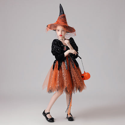 Costume de sorcière pour enfants Halloween Cosplay