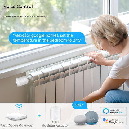 Contrôleur de radiateur à vanne thermostatique intelligente, application Mobile, contrôle intelligent de la température