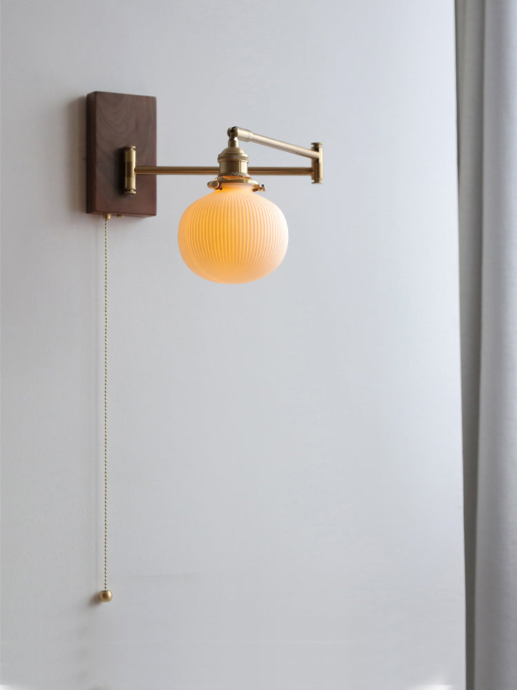 Retro Swivel Wall Lamp Japanese Bed Head