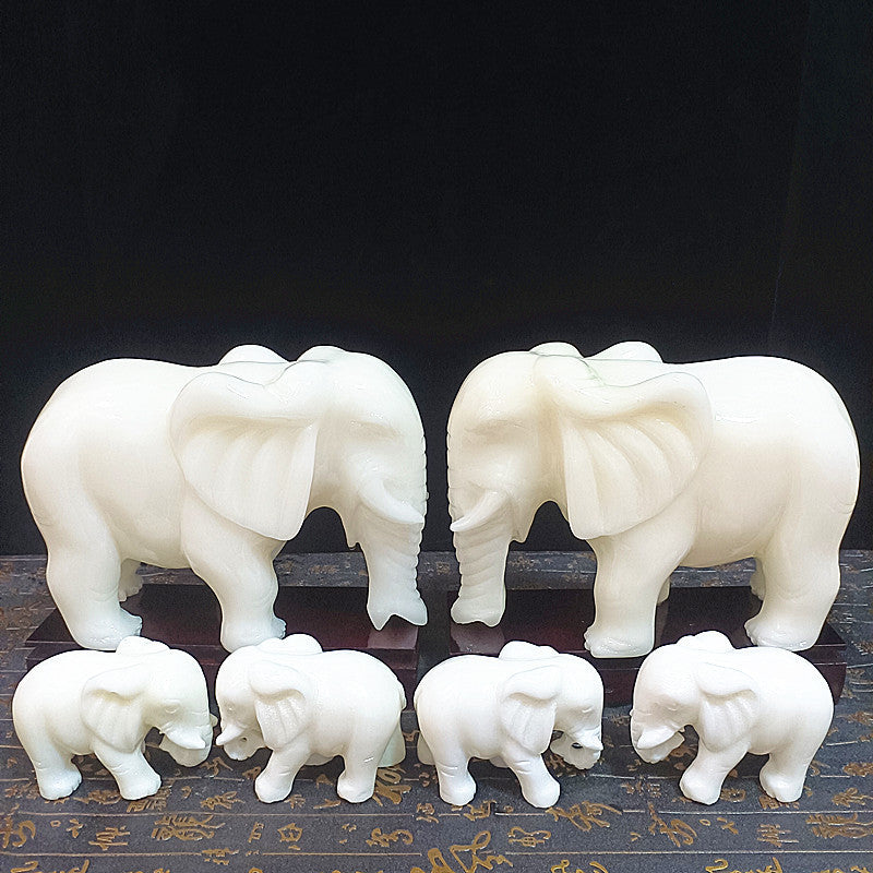 Jade Elephant Decoration Jade Office Home Store Opened Jade Animal Handicraft Decoration