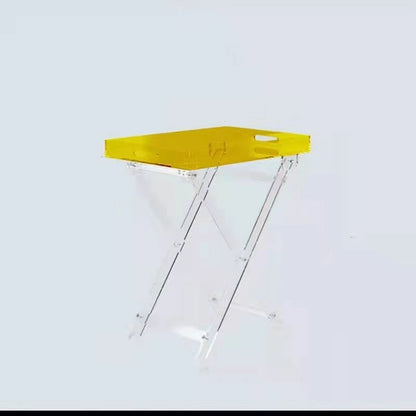 Portable Transparent Acrylic Folding Table Small