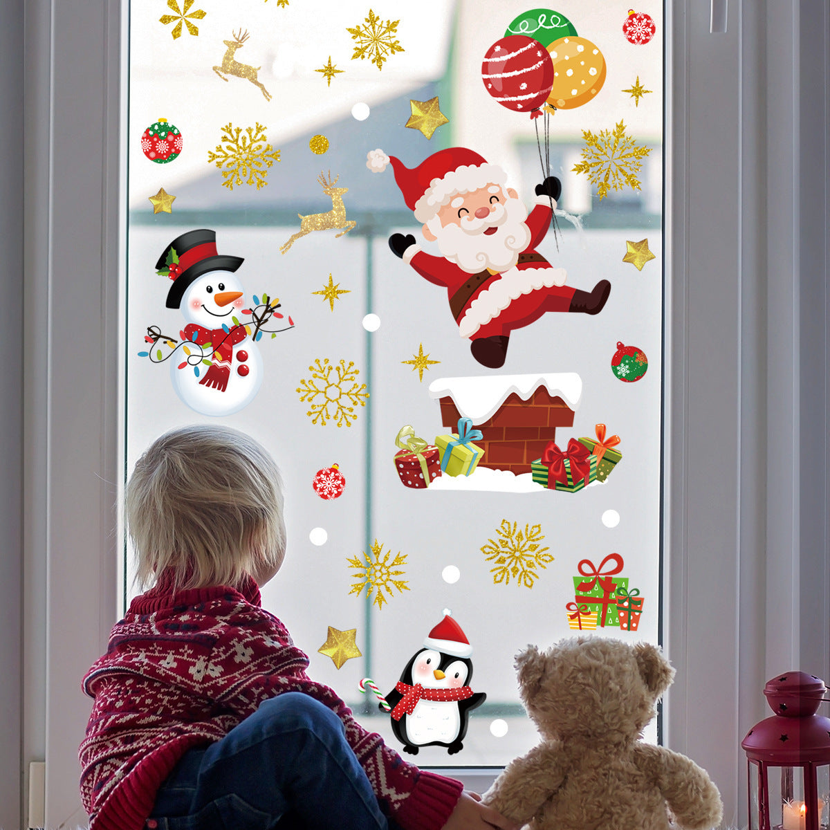 Home Decoration Christmas Static Wall Sticker