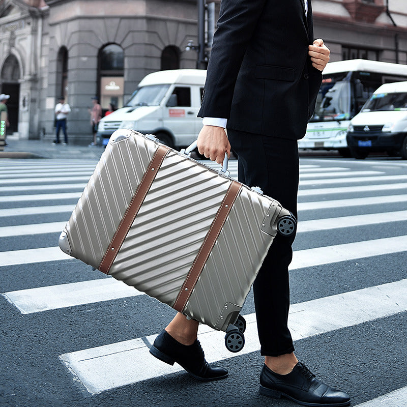 Valise à roulettes universelle avec cadre en aluminium pour hommes