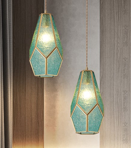 Petit lustre en laiton avec baie vitrée, magasin de vêtements Simple, verre, salle à manger, chambre à coucher