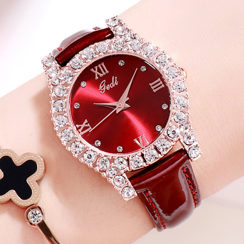 Montre décontractée à diamants pour femmes, personnalité, tout-assorti