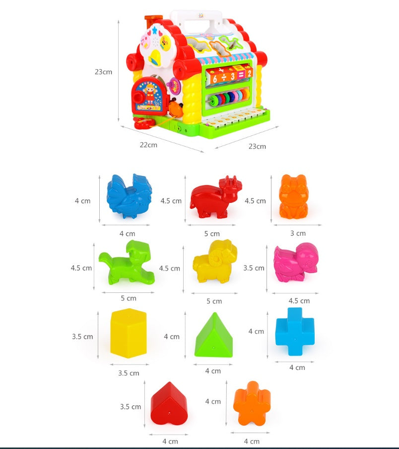 Maison amusante pour bébé, Table de jeu multifonctionnelle, Puzzle, blocs de construction, jouets