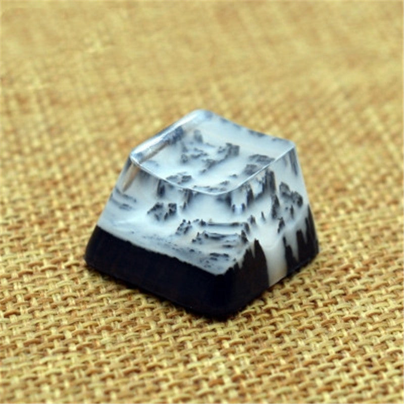 Keycap Qianshan Muxue résine bois Keycap