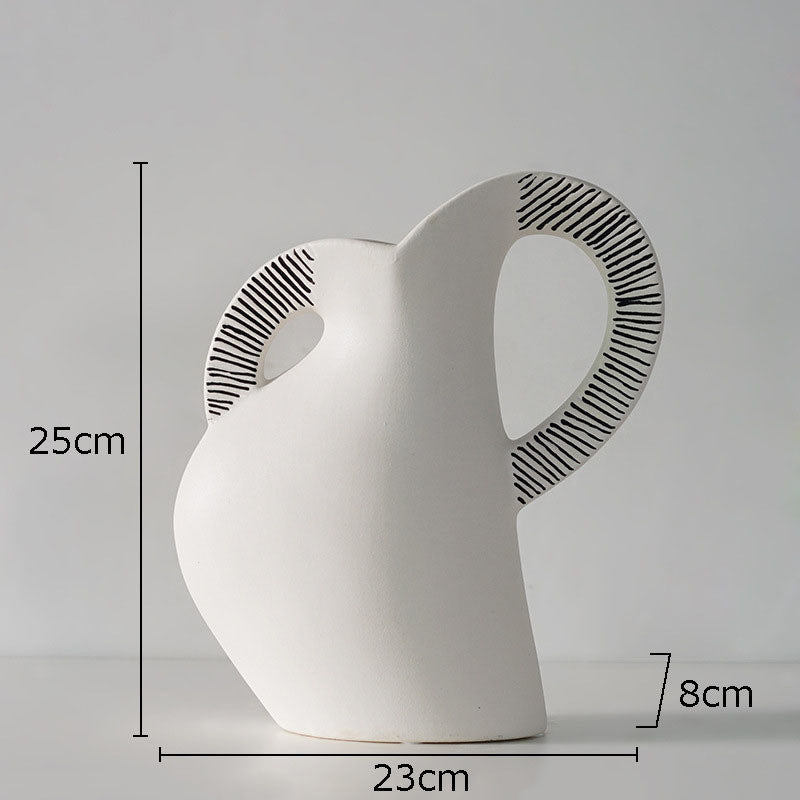 Ornements de vase en céramique minimalistes créatifs scandinaves