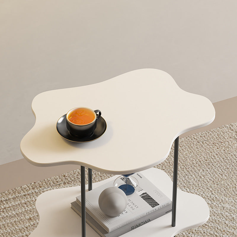 Mesa de centro en forma de nube, estante minimalista moderno con forma poligonal