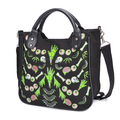 Bolso de mano con estampado de calavera de Halloween