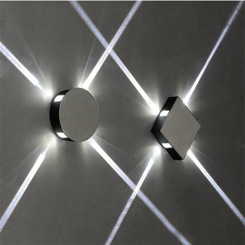 Modern simple square round LED aluminum wall light