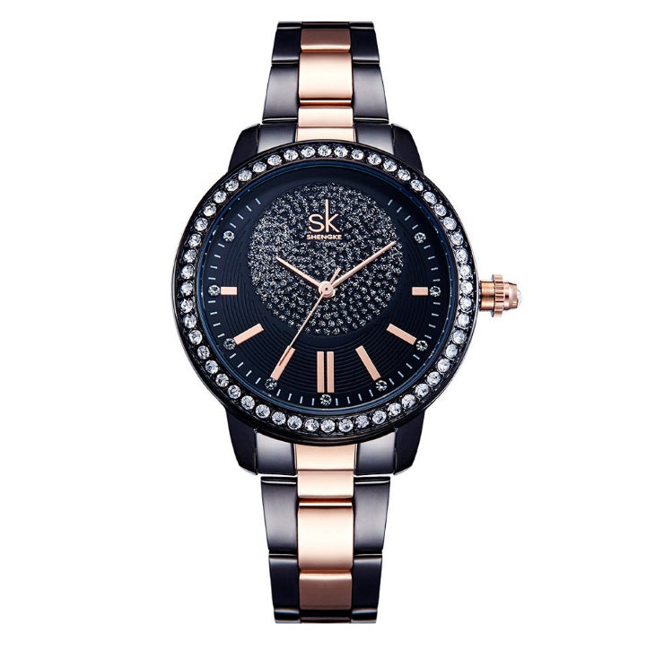 Reloj de pulsera Shengke para mujer, relojes de pulsera de cristal de lujo de marca superior de cuarzo nuevo, regalo para mujer, reloj femenino 