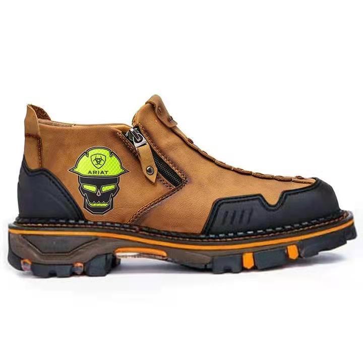 Botas cortas para hombre europeas y americanas, zapatos de calavera para Halloween