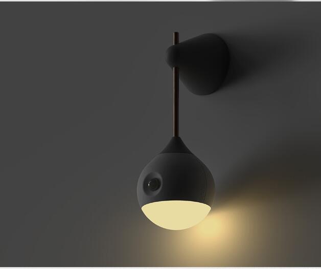 Lampe de chevet intelligente à Induction, luminaire décoratif d'intérieur, idéal pour un couloir, une salle de bain ou une chambre à coucher, corps humain 