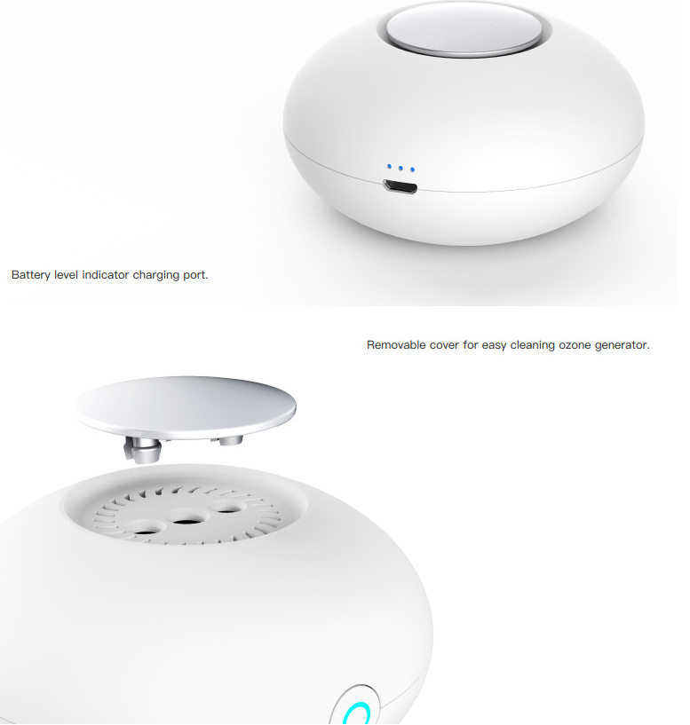 Mini purificateur d'air désodorisant générateur d'ozone