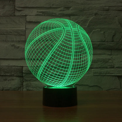 Lampe d'illusion 3D de basket-ball