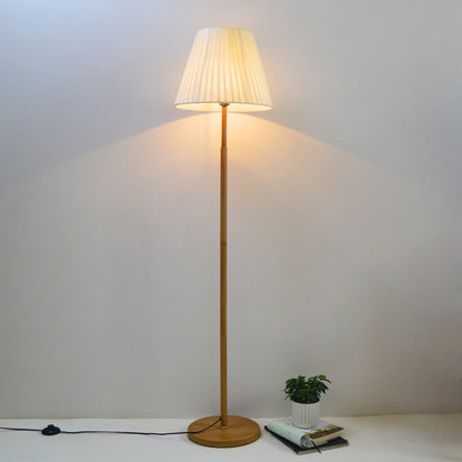 Simple Modern Fabric Warm Color Vertical Floor Lamp