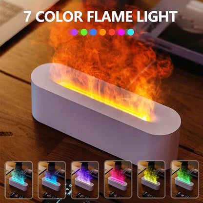 Flame Essential Oil Diffusers, Upgrade 7 Colour Lights Aromatherapy Diffuser, Oil Diffuser, Air Humidifier, Aroma Diffusers For Home, Bedroom, Office, Yoga, Timer & Waterless Auto Off 150ml