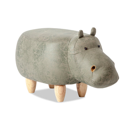 Tabouret animal de dessin animé de veau créatif à la porte de la maison