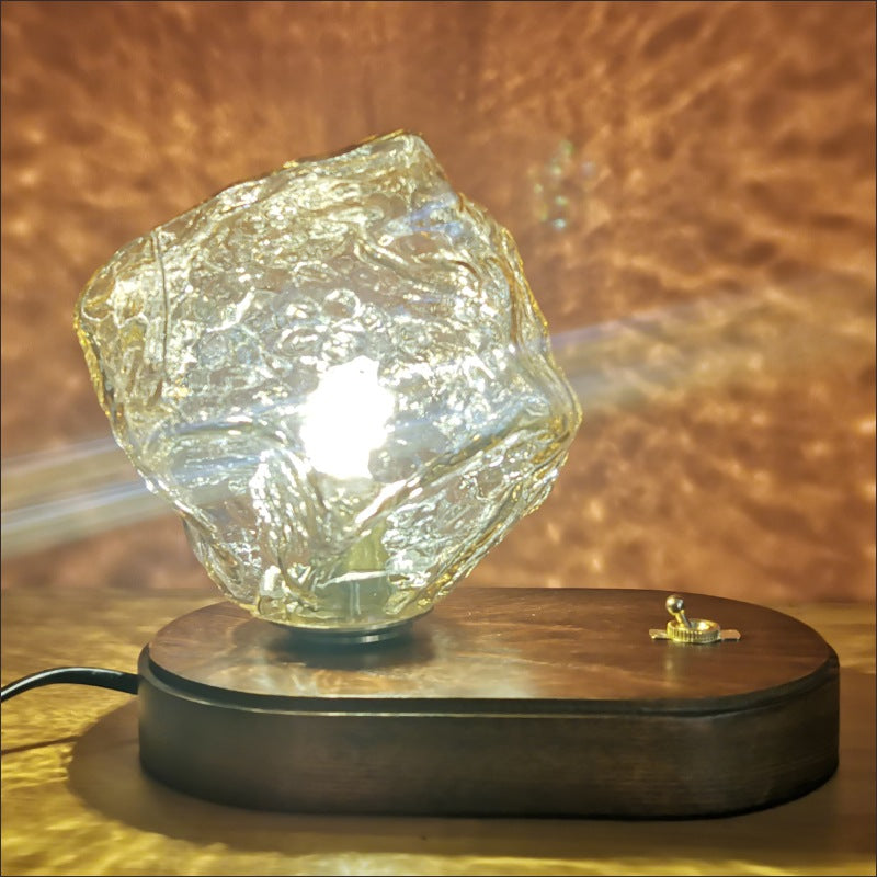 Lampe de table en glace, décoration de chevet, petite veilleuse