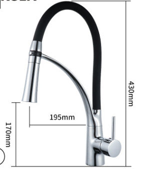 Kitchen faucet with cold tropical lamp